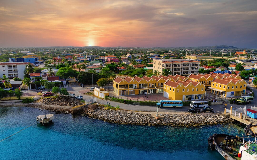 The Colorful Waterfront And Harbor Of Bonaire